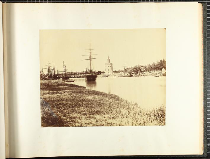 (Barcos junto a la torre del Oro)