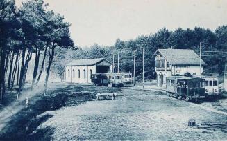 Biarritz. La Gare de Fontaine Laborde. Tramway de Biarritz à la Barre