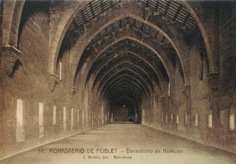 Monasterio de Poblet. Dormitorio de Novicios