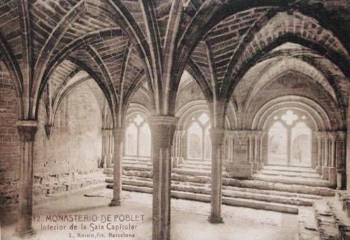 Monasterio de Poblet. Interior de la Sala Capitular