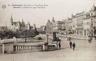 Anvers. Le Steen et le quai Van Dyck