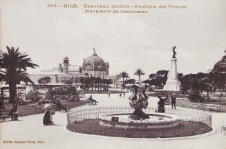 Nice. Nouveaux Jardins. Fontaine des Tritons. Monument du Centenaire