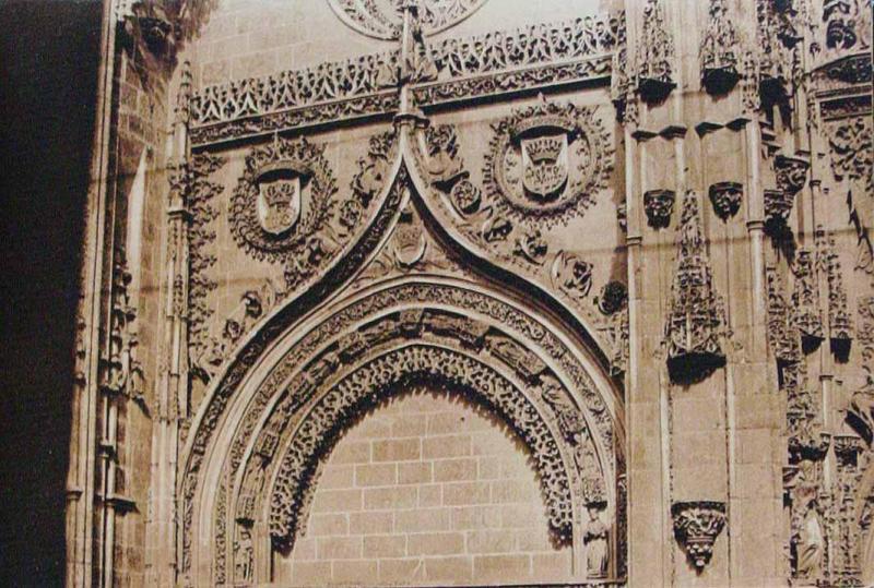 Salamanca. Catedral Nueva. Detalle de la Puerta del Nacimiento