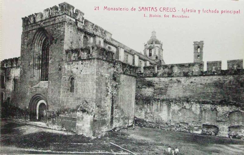 Monasterio de Santas Creus. Iglesia y fachada principal