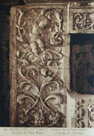 Monasterio de Poblet. Detalle de la Parte Lateral derecha del Altar Mayor