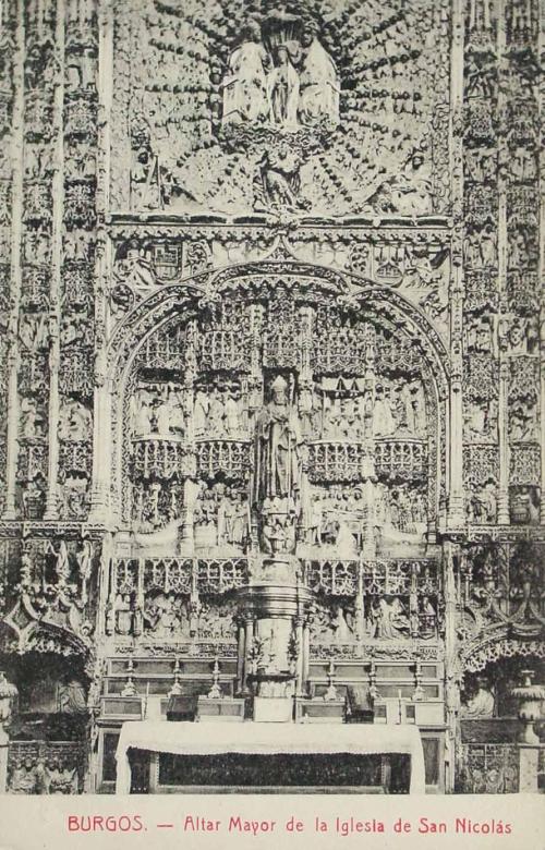 Burgos. Altar Mayor de la Iglesia de San Nicolás