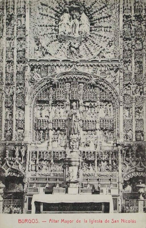 Burgos. Altar Mayor de la Iglesia de San Nicolás