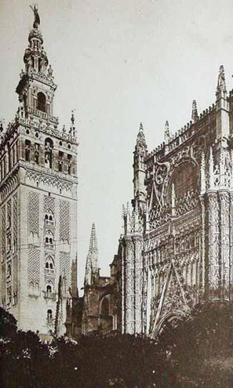 Sevilla. La Giralda y la Catedral desde el Patio de los Naranjos