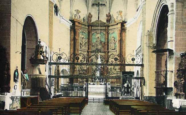 Cáceres. Interior de la Iglesia de Santiago (Reja del Siglo XVI)