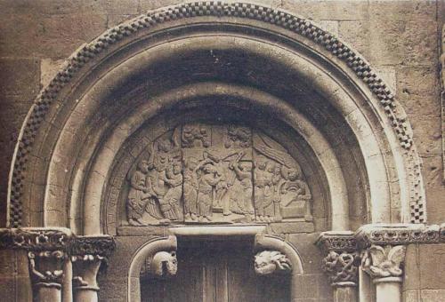 León. Colegiata de San Isidoro (Siglo XII). Puerta del Perdón (detalle)