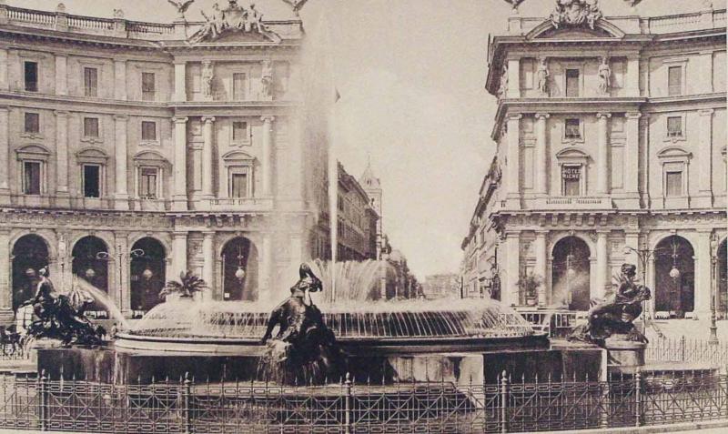 Roma. Piazza delle Terme. Fontana delle Najadi