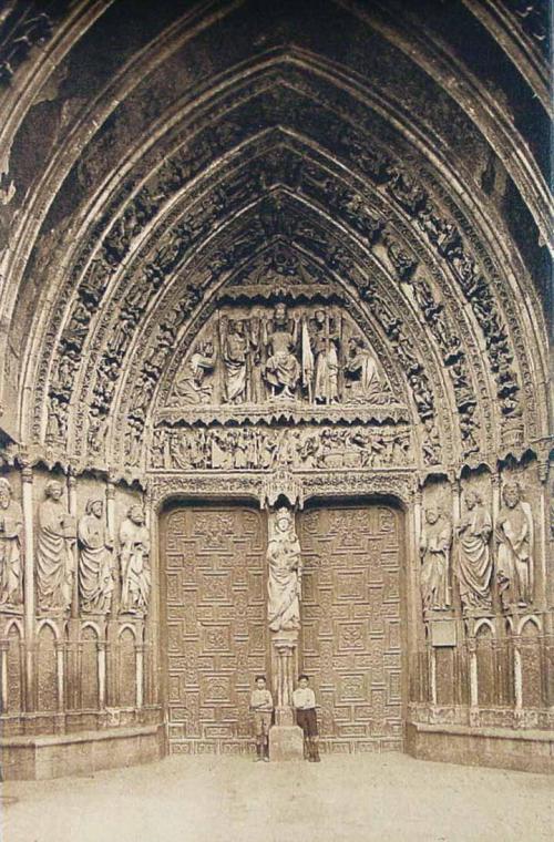 León. Catedral (Siglo XII). Fachada Principal. Puerta de Nuestra Señora la Blanca