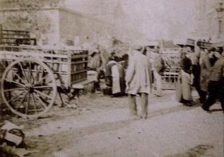 (Feria o mercado en un pueblo)