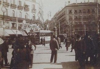 (Puerta del Sol en la visita de Loubet)