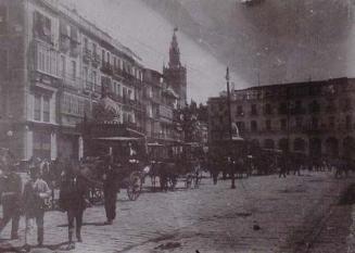 (Coches en la plaza de San Francisco de Sevilla)