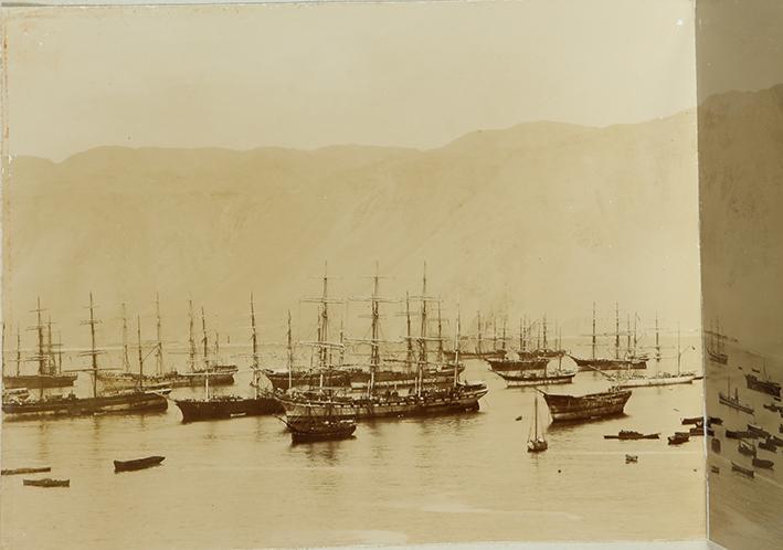 Views in Iquique. Panorama of the Port of Iquique