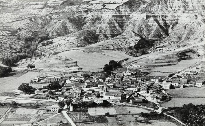 Vista general de pueblo rural