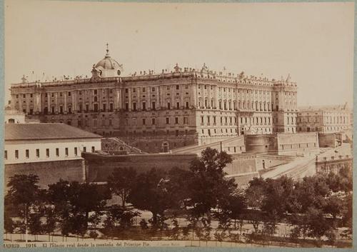 Madrid. El Palacio Real desde la montaña del príncipe Pío