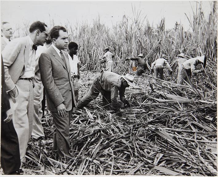 Richard Nixon durante su visita a la isla