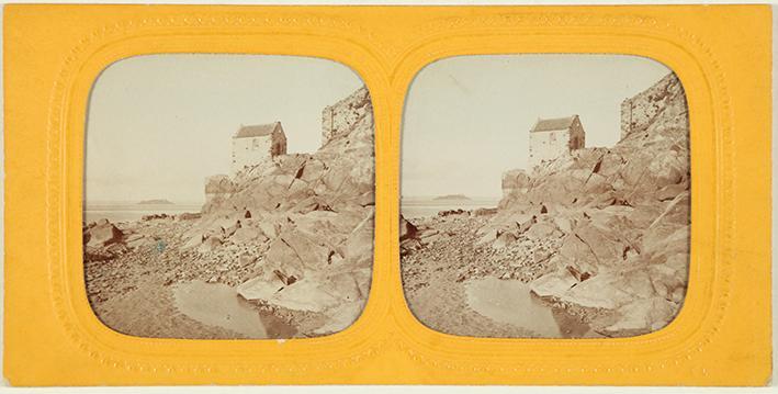 (Paisaje con casa en la ladera del Mont Saint Michel)