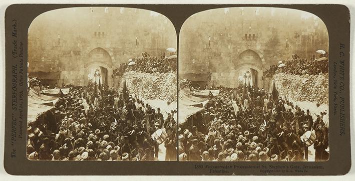 Mohammedan Procession at St. Stephen´s Gate, Jerusalem, Palestine