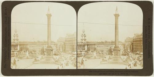 Trafalgar Square and Nelson Monument, London, England