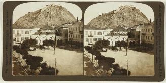 The Square in Nauplia and the Rocky Fastness of Palamidi, Greece