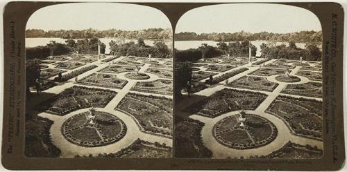 The Czarina´s Garden on Empress Island, Imperial Park, Peterhof, Russia