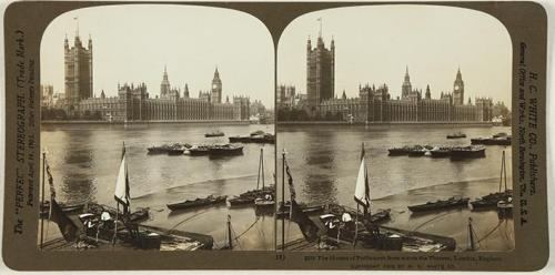 The Houses of Parlament from across the Thames, London, England