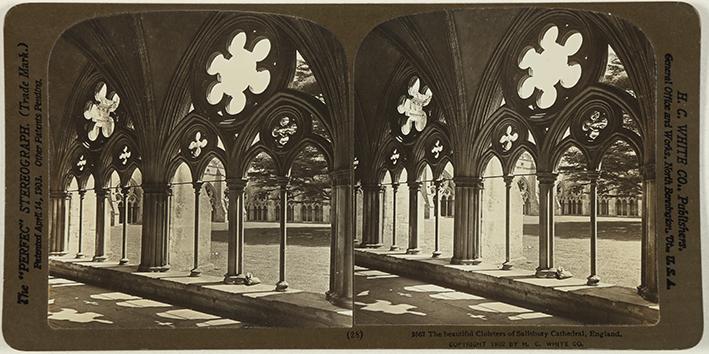 The beautiful Cloisters of Salisbury Cathedral, England