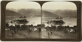 Isola Bella and the village of Pallanza on the shores of Lake Maggiore, Northen Italy