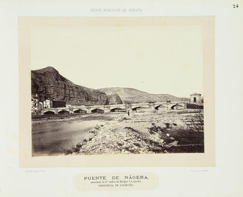 Puente de Nájera, carretera de segundo orden de Burgos a Logroño, provincia de Logroño