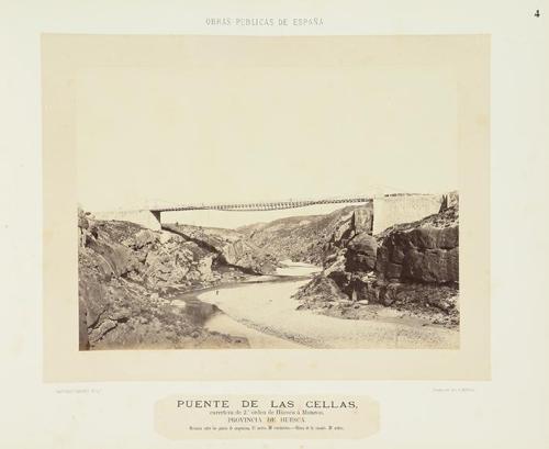 Puente de las Cellas, carretera de segundo orden de Huesca a Monzón, provincia de Huesca