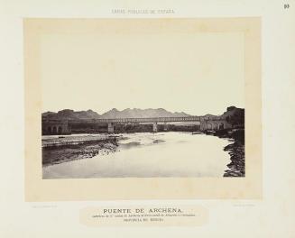 Puente de Archena, carretera de tercer orden de Archena al ferrocarril de Albacete a Cartagena, provincia de Murcia