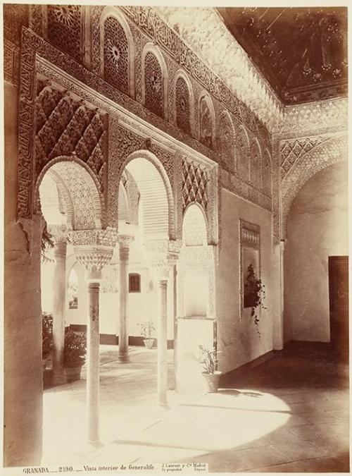 Granada. Vista interior de Generalife