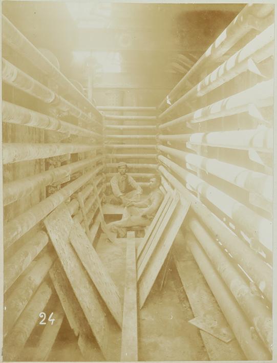 Pampa and oficina views. Interior of a boiling tank