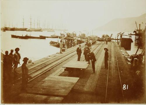 Views in Iquique. Pier for shipping nitrate into lighters