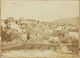 Arenas del Rey. Vista tomada desde la era en la cual está establecido el campamento