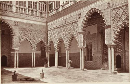 Europe. Courtyard of the Alcazar. Seville