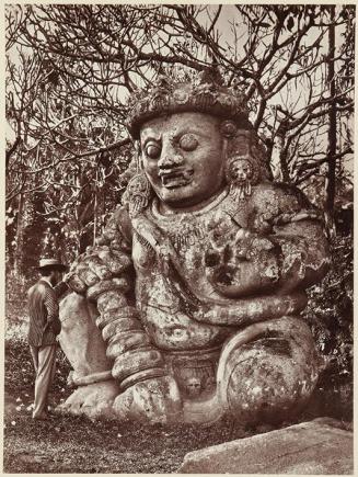 Asia. Colosal figure at Singa-Sarie. Java