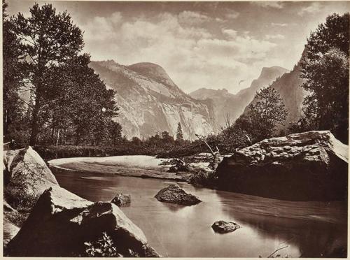 America. On the merced, Yosemite valley, California