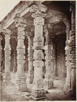 Asia. Colonnades in the Masjid-I-Kutb-Al-Islam. Delhi