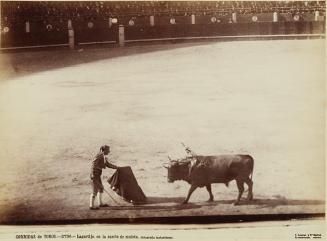 Corridas de toros. Lagartijo, en la suerte de muleta