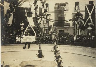 (Actos de la colocación de la primera piedra para Monumento a las Cortes de Cádiz)