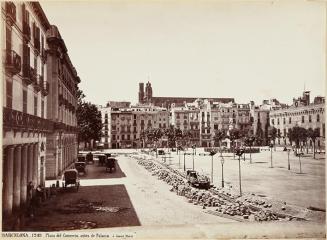 Barcelona. Plaza del Comercio, antes de Palacio