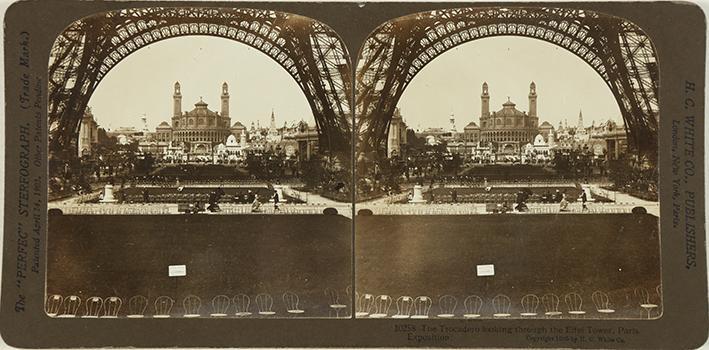 The Trocadero looking through the Eifel Tower, Paris, Exposition