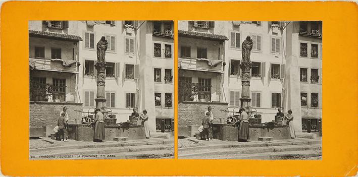 Fribourg (Suisse). La fontaine Ste. Anne