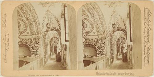 The Corridor of the Capuchin Catacombs, Rome, Italy