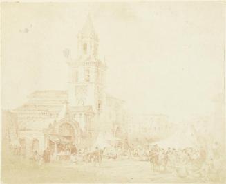 View of the church of All Saints and the Feria at Seville