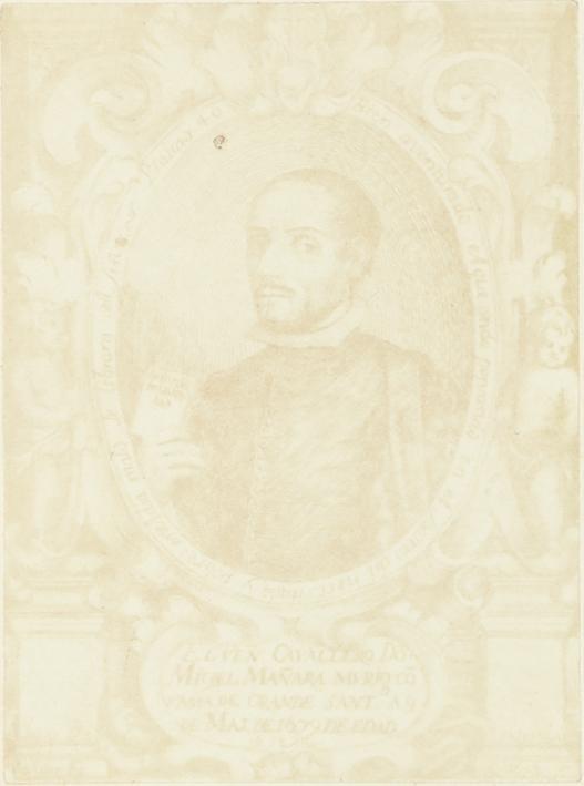 Lucas de Valdés. Portrait of Don Miguel Mañara. From The Relacion de la muerte, vida y virtudes del venerable M. Mañara, por Fr. Juan de Cardenas